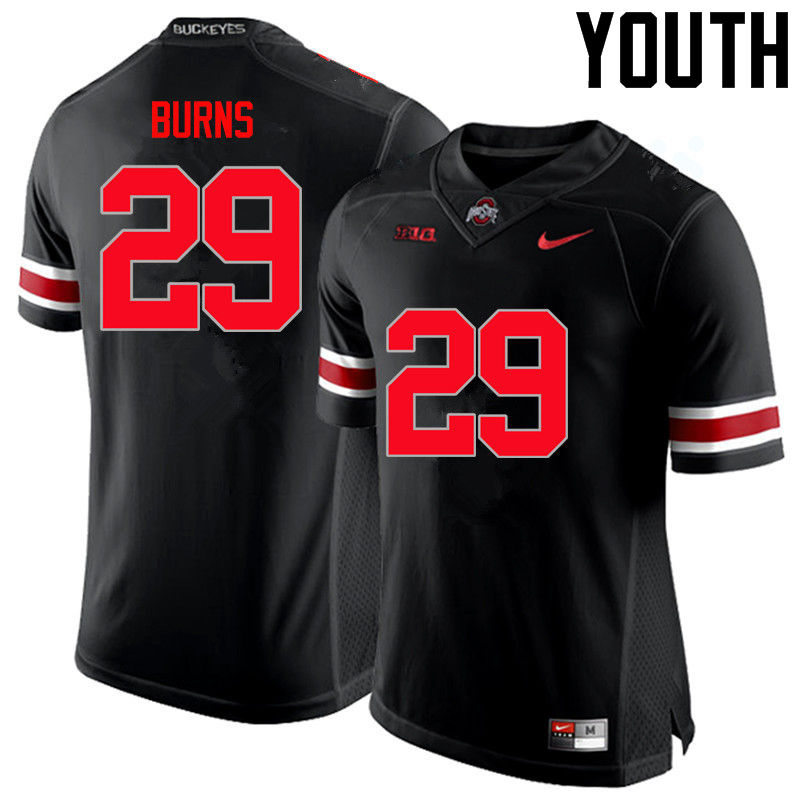 Youth Ohio State Buckeyes #29 Rodjay Burns Black Limited College Stitched Football Jersey 23PL040HX